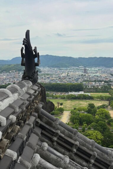 View from the top of Himeji Castle keep